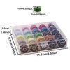 25pcs Colorful Sewing Thread with Storage Box and Spool Prewound