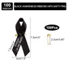 CRAFFANCY 100 Pcs Black Ribbon Pins, Memorial Ribbon in Forever