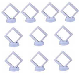 DACUAN 10PCS Coin Display Box , 3D Floating Frame Display Holder with Stands for, AA Medallions, Jewelry