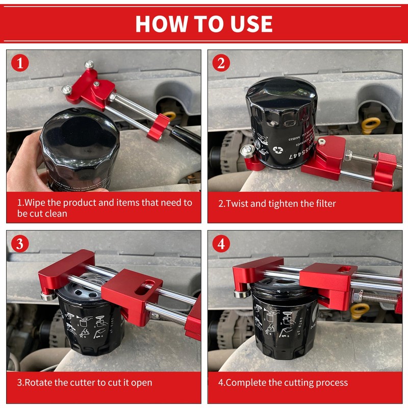 minlen Aluminum Oil Filter Cutter, Universal Oil Filter Cutting Tool