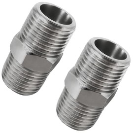 Beduan 3/4" Male to 3/4"Male NPT Hex Nipple Stainless Steel Pipe Fitting (Pack of 2)