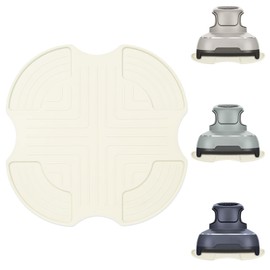 LawnIdyll Air Fryer Trivet Silicone Compatible with Ninja Crispi, Reusable Heat Proof Mat Heat-Insulating Accessories for Kitchen Counter, Anti-Slip Hot Pad Potholder Compatible with FN101, White