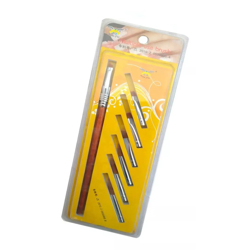 Jian Cal 6 En 1 Pincel Decoracion Uñas Acrilico Kolinsky