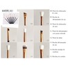 Maquillali 15 Piezas de Brochas con Bolsa Cosmética para Maquillaje