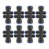 ETERMETA 8 Pcs 1/4 Inch Drip Irrigation 6-Way Splitter Connector