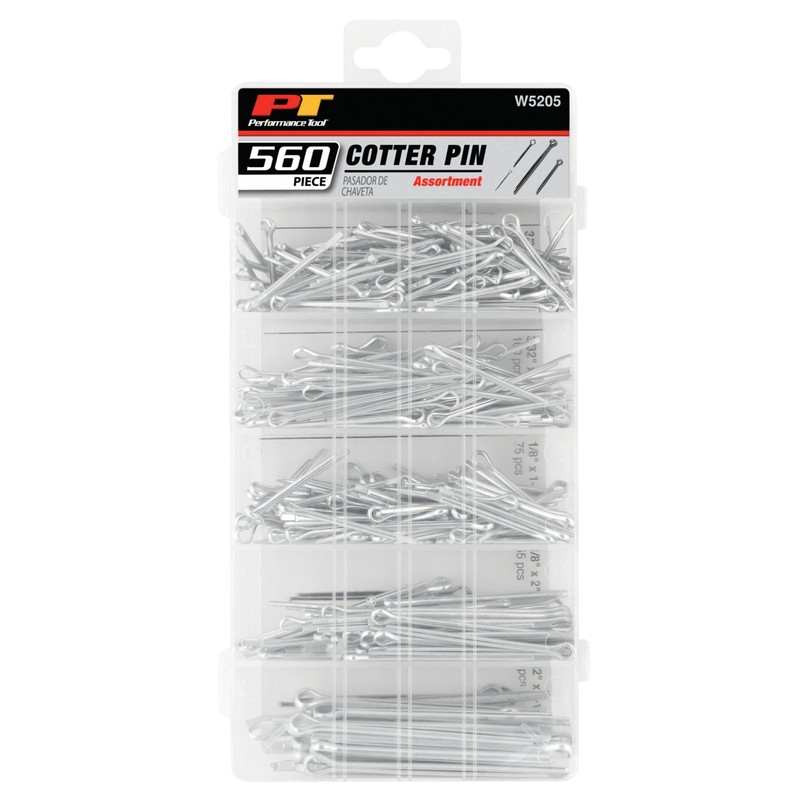 Performance Tool W5205 560pc Cotter Pin Assortment