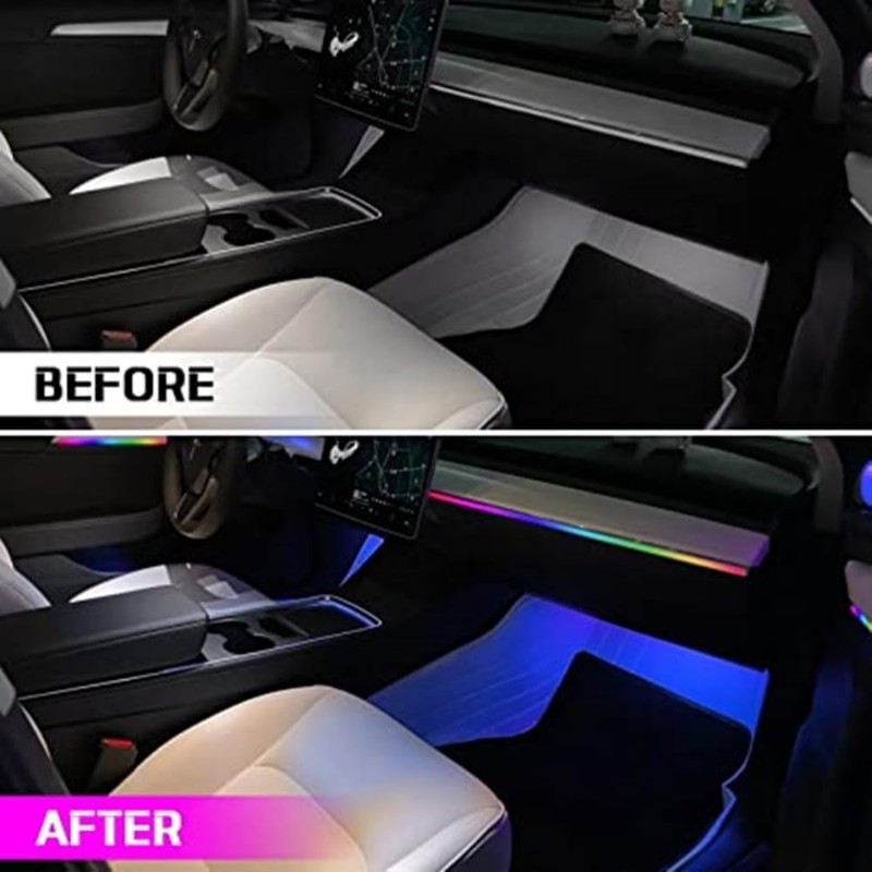 Acrylic Interior Car LED Strip Light APP Control, RGB Symphony