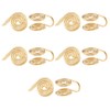 Hobbspring Pack of 10 Non-Pierced Stainless Steel Spiral Earrings, Golden