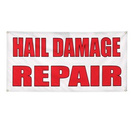 Vinyl Banner Multiple Sizes Hail Damage Repair Auto Body Shop Car B Automotive Outdoor Weatherproof Industrial Yard Signs White 10 Grommets 60x144Inches