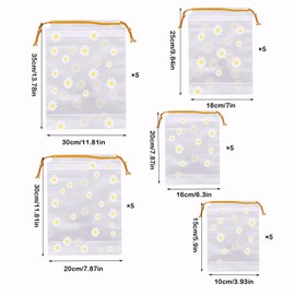 Drawstring Storage Bags, 25Pcs Travel Shoe Bag, Waterproof Plastic Travel Bags, Reusable Shoes Bags, Travel Storage Bags for Clothes Cosmetic Shoe Travel Accessories(5 Sizes)