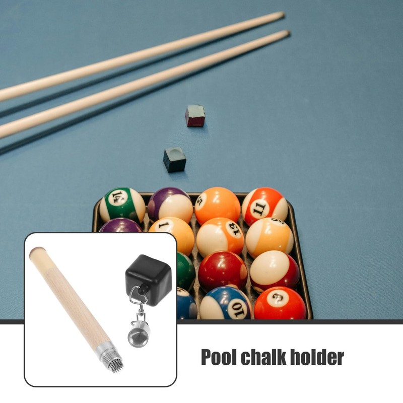TOVINANNA Portable Pool Cue Chalk Holder Billiard Supply Snooker Cue