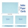 Tikplus 300 Index Card Set, 150 Sheets Lined and 150