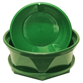 Gold Classifier for Five Gallon Bucket and Bonus Gold pan; Stackable sifting pan Sieve; Gold Sluice Box mesh Strainer; Gold Mining Tools or Shark Tooth Sifter Green 1/30 inch mesh