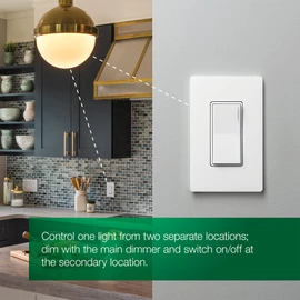 Lutron Sunnata Touch Dimmer Switch with LED+ Advanced Technology | for LED and Incandescent, 3 Way/Multi Location, with Wire Label Stickers | STCL-153MS-WH-2 | White (2-Pack)