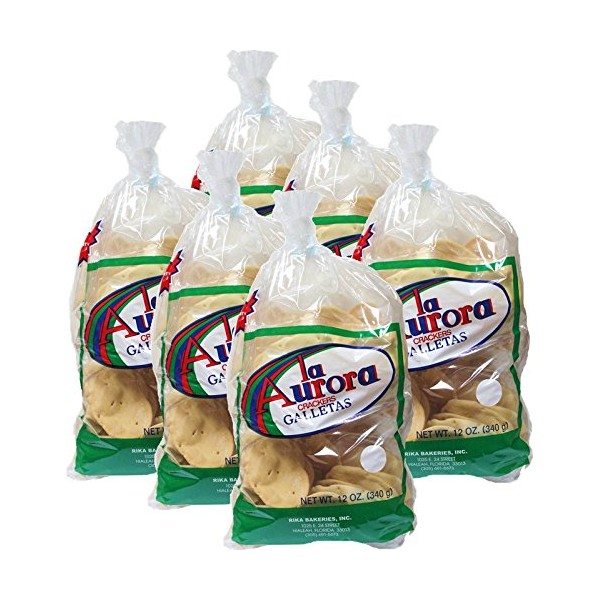 La Aurora Cuban Crackers 12 oz bag. Pack of 6