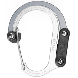Gear Aid HEROCLIP Carabiner Gear Clip and Hook (Medium) for Camping, Backpack, and Garage Organization, Shade of Gray