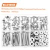 HELIFOUNER 140 Pieces #10-24 Phillips Countersunk Head Machine Screws Nuts