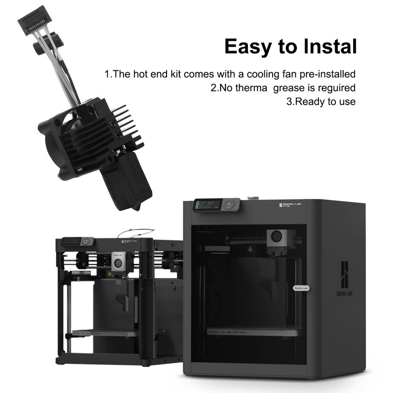 P1P, P1S Hotend Kit for Bamboo LAB P1 Series 3D