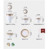 Porlien Exquisite Bone China 17-piece Tea Set for 6, Porcelain