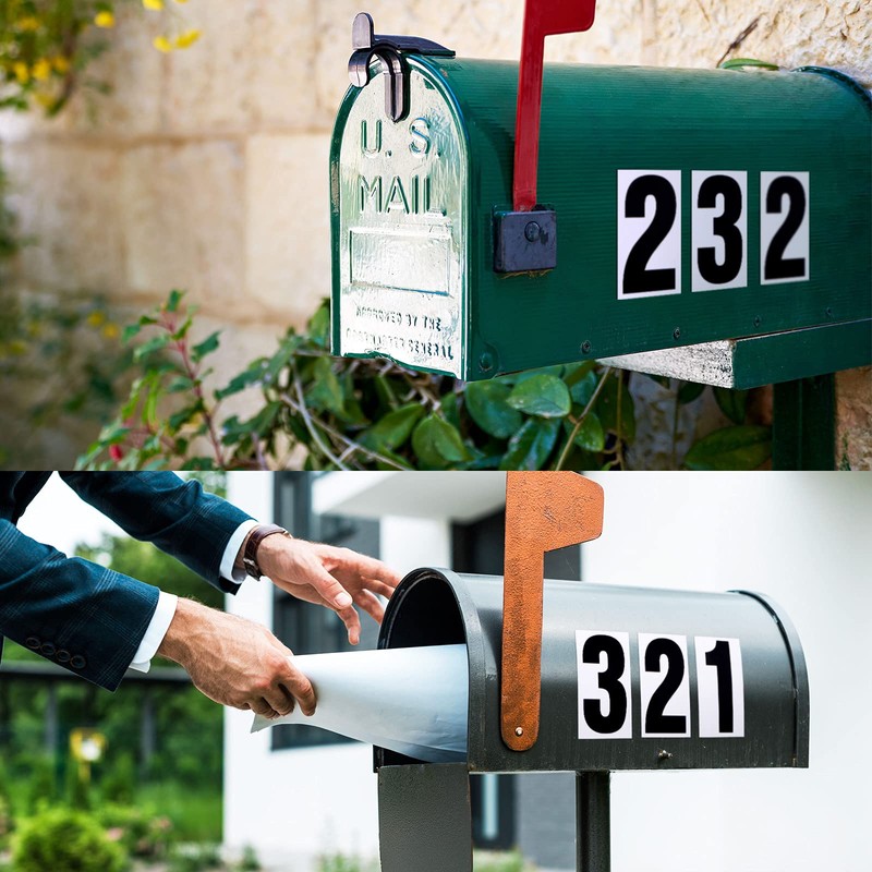 Tenare 96 Pieces 8 Set Mailbox Numbers Vinyl Waterproof Numbers