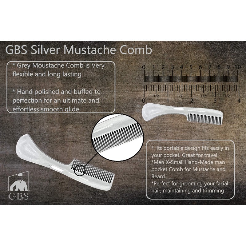 G.B.S Ultimate & Unbreakable Beard Mustache Comb Men X- Grooming