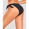Holipick Black Bikini Bottoms for Women String Swim Bottom Adjustable