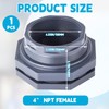 Maasechs 1 Pcs 4 Inch PVC Bulkhead Fitting Water Tank