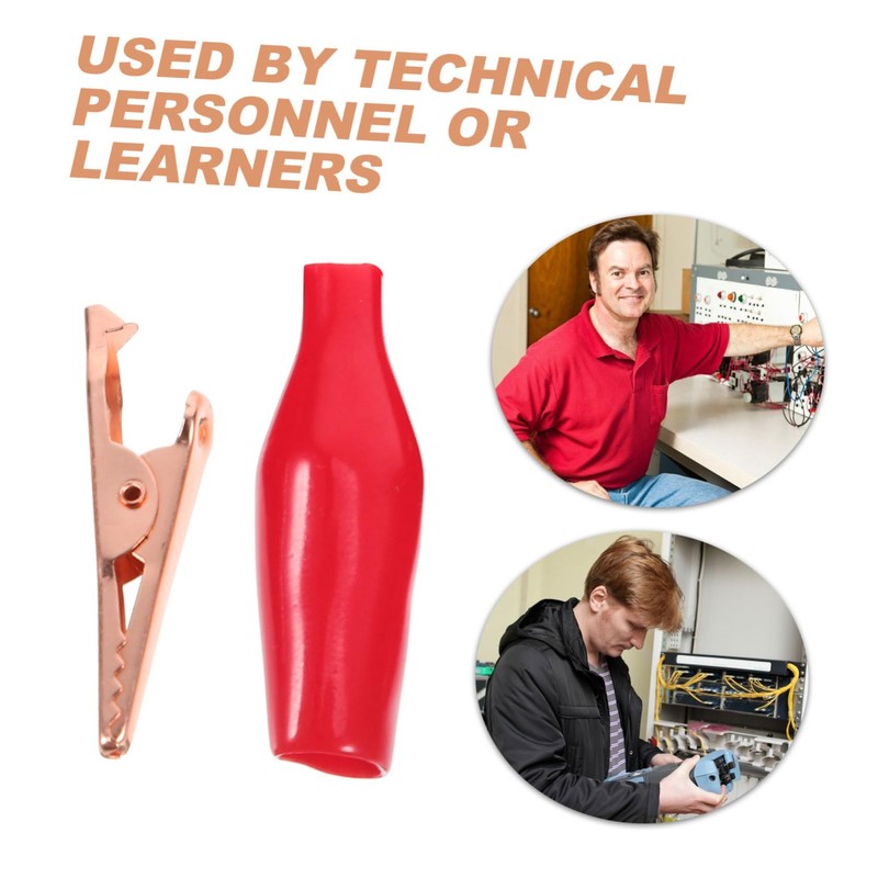 CHILDWEET 10pcs Alligator Clips for Electrical Testing Wire Tester Clips