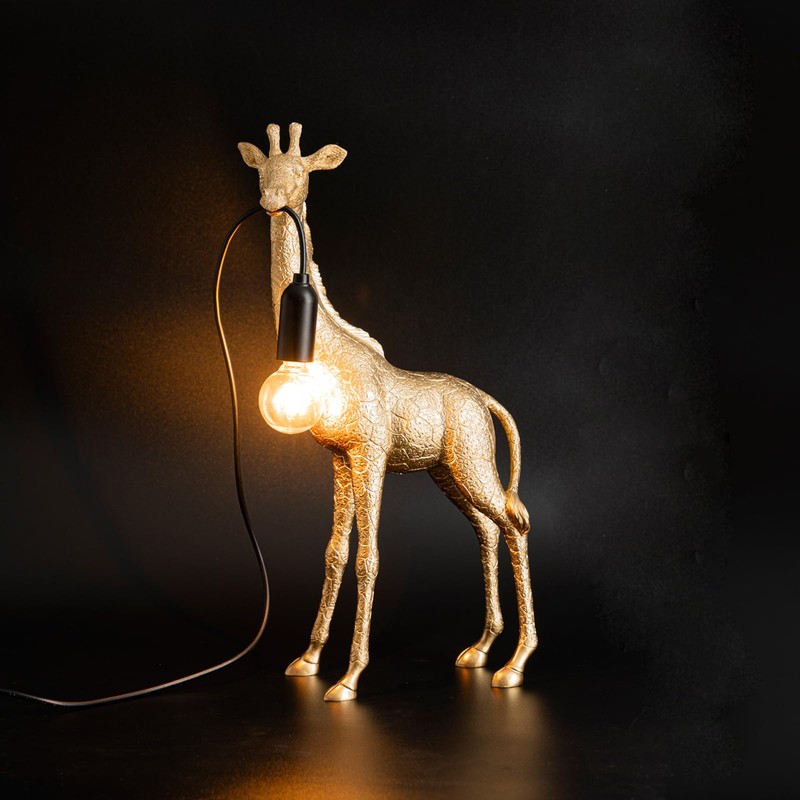 HTXRUCY Resin Giraffe Table Lamp Modern Giraffe Desk Light Fixture