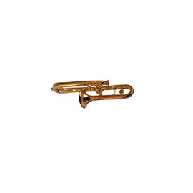 GEWA Unisex Trombone Brooch Pin Gold Tone 980035