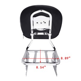 TCT-MT Backrest Sissy Bar Luggage Rack for Harley Heritage Softail Classic FLST FLSTC Fat Boy FLST FLSTC 1984-2017