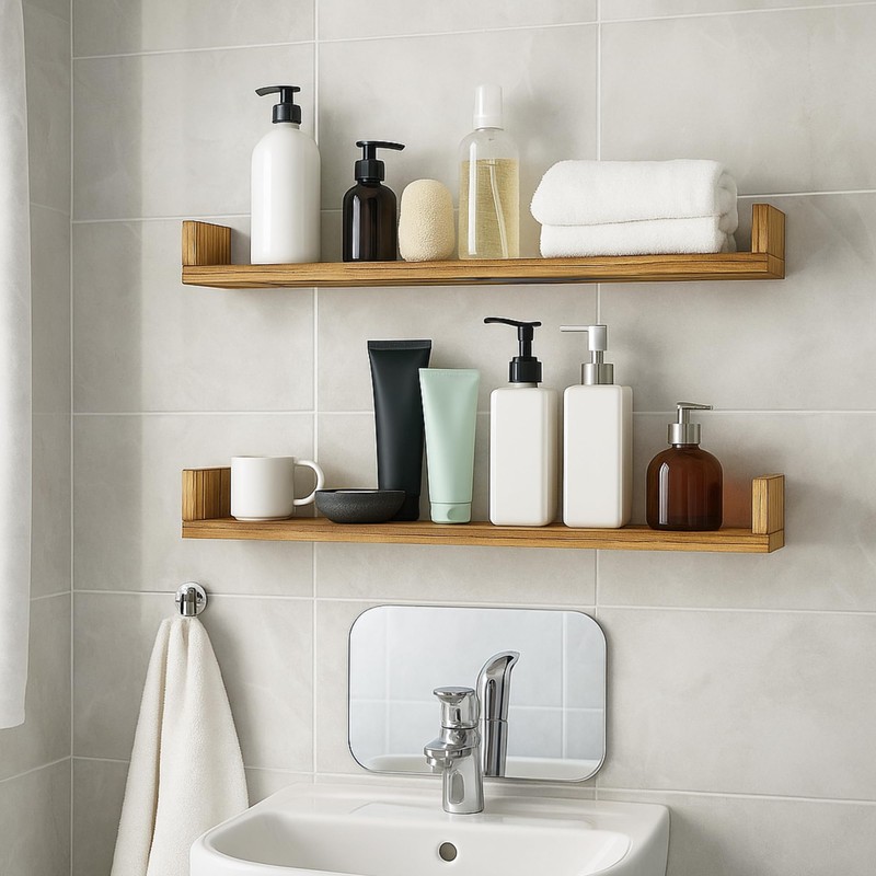 Floating Book Shelves,32 Inches Wall Bookshelf U Shaped,Long Hanging Bookshelf