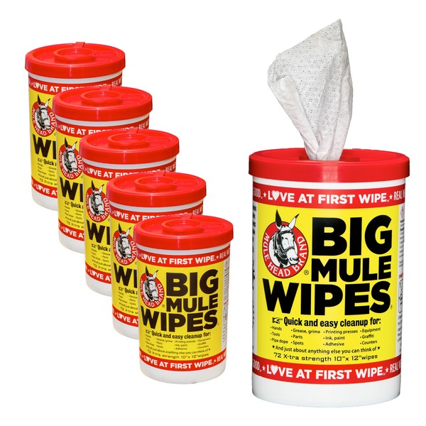 Mule Head Brand XL Heavy-Duty Cleaning Wipes – 6 Pack