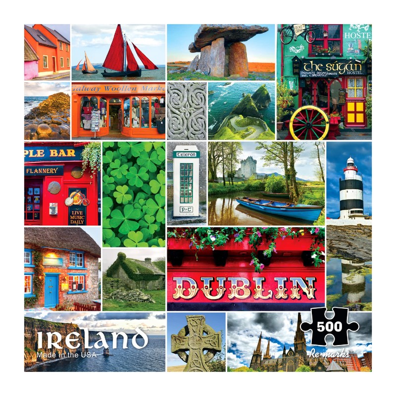 Re-marks Ireland, Country Puzzle, 500-Piece Jigsaw Puzzle for All Ages