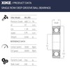 XiKe 4 Pcs R8-2RS Double Rubber Seal Bearings 1/2" x