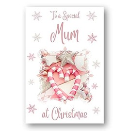 Second Ave Mum Christmas Pink Heart Xmas Holiday Festive Greetings Card