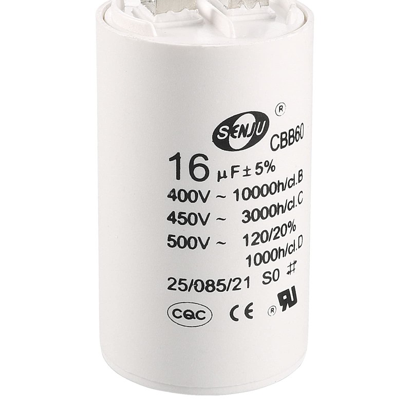 QUARKZMAN 16uF 450V AC 50/60Hz CBB60 Capacitor x 1 Cylinder