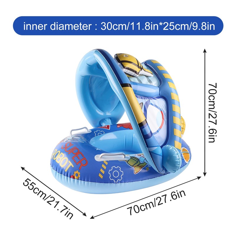 Toddler Pool Float with Canopy for Supervised Water Play –