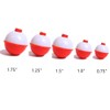 PmLwakiR 20 Pcs Fishing Snap On Floats Bobbers 5Size Various