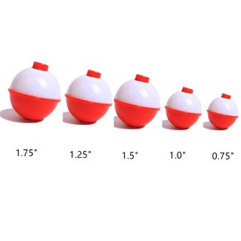 PmLwakiR 20 Pcs Fishing Snap On Floats Bobbers 5Size Various Weights Push Button Sea Carp Hard ABS Push Button Fishing Round Buoy Float