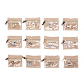 Angelina's Palace Jewelry Organizer Case Bridesmaid Gifts Travel Bag Vegan Leather Box for Necklace Earring Bracelet Ring(bright red)