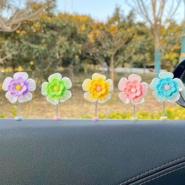Owner Clan 차량용 꽃장식 자동차 인테리어 소품 5p Car Flower Decoration Interior Accessories 5p