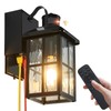 Porch Light with GFCI Outlet with Remote, Dusk to Dawn