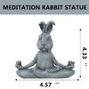 Pujipu Meditating Rabbit Statue Buddha, Zen Rabbit, Zen Garden Rabbit
