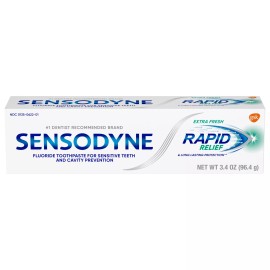 Sensodyne Rapid Relief Sensitive Toothpaste, Extra Fresh, 4 Oz