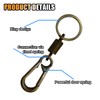smilfuy Retro Style Metal Keychain Carabiner Key Ring Clip -