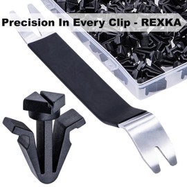 Rexka 51pcs Grille Retainer Clip Compatible with Nissan Infiniti 01553-03831 200SX Axxess Frontier Maxima Pulsar NX Sentra, Stanza Xterra J30 M30 QX4 - Multipurpose Auto Trim Panel Body Remover
