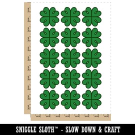 Four Leaf Lucky Clover Tribal Celtic Knot Temporary Tattoo Water Resistant Fake Body Art Set Collection - 15 2" Tattoos (1 Sheet)