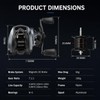 DC Baitcasting Reel, 7. 1:1 Gear Ratio, Digital Control Anti-Backlash,
