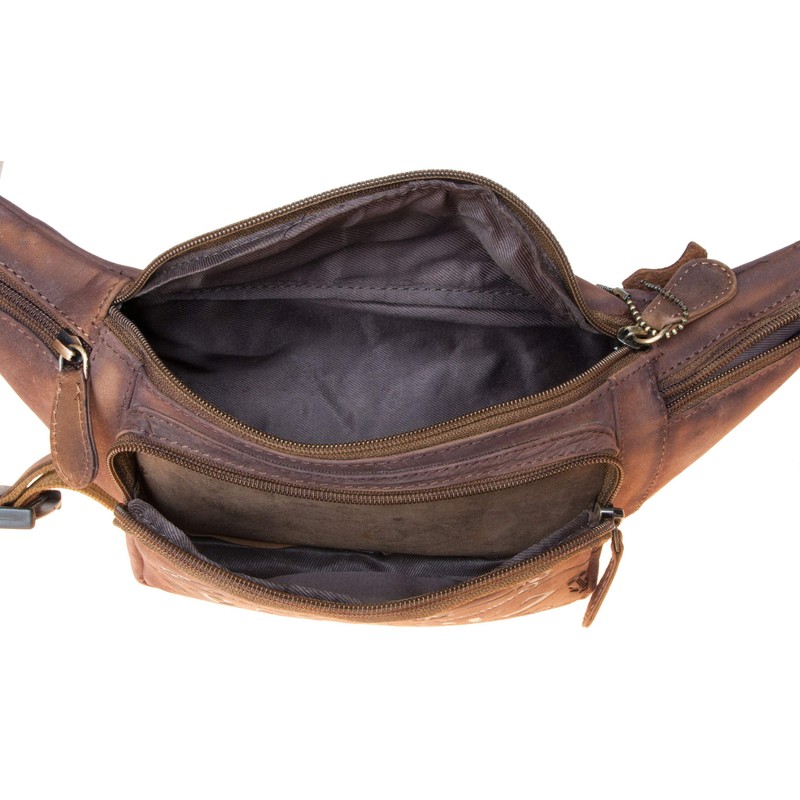 Genuine Leather Belly Bag - Waist Pack - Kidney Bag